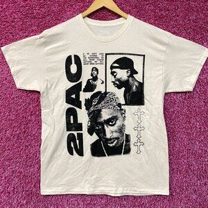 2Pac Tupac Shakur Graphic Design T-Shirt  Large